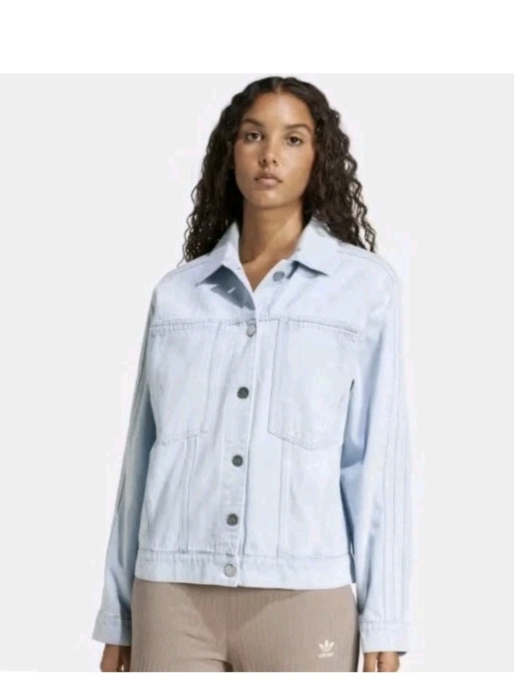 Adidas Premium Light Denim Jean Jacket Nwt 100% Authentic